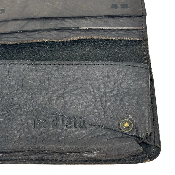 Bed Stu Wristlet Fold Wallet Women's Leather Distressed Brown Small Western - Picture 4 of 12